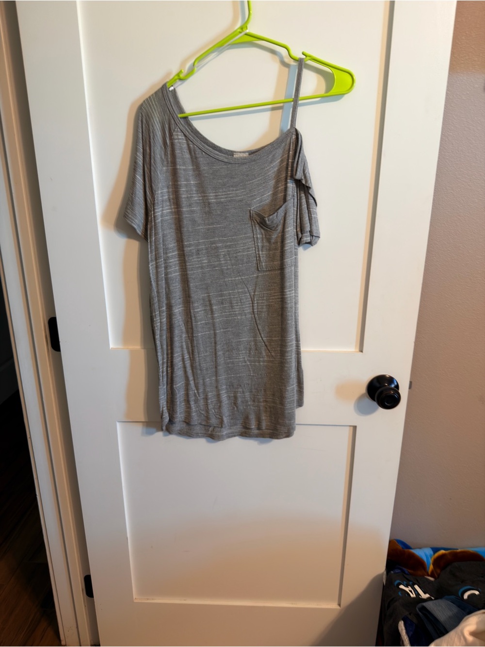 Kaileigh Gray Off-Shoulder Pocket Tee